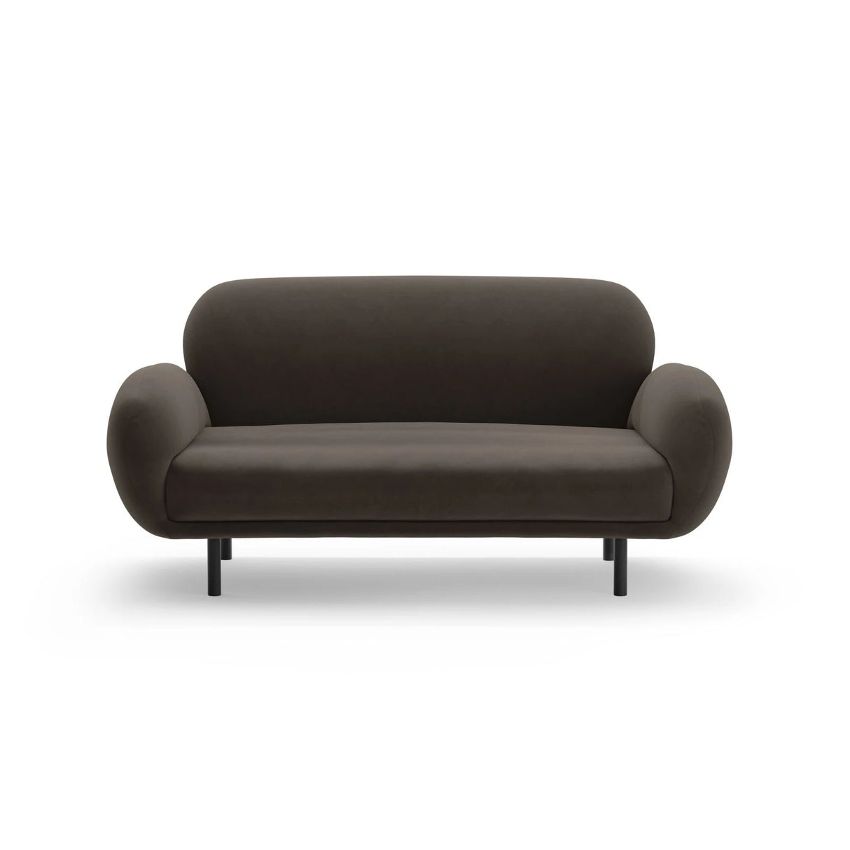 Poppy 2-Sitzer Sofa aus Samt (Casino Ebony) in Ebenholz, 148x72 cm – Bild 3
