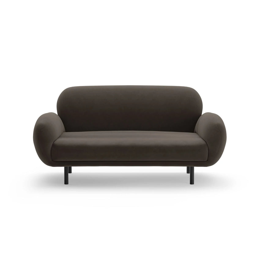 Poppy 2-Sitzer Sofa aus Samt (Casino Ebony) in Ebenholz, 148x72 cm – Bild 3