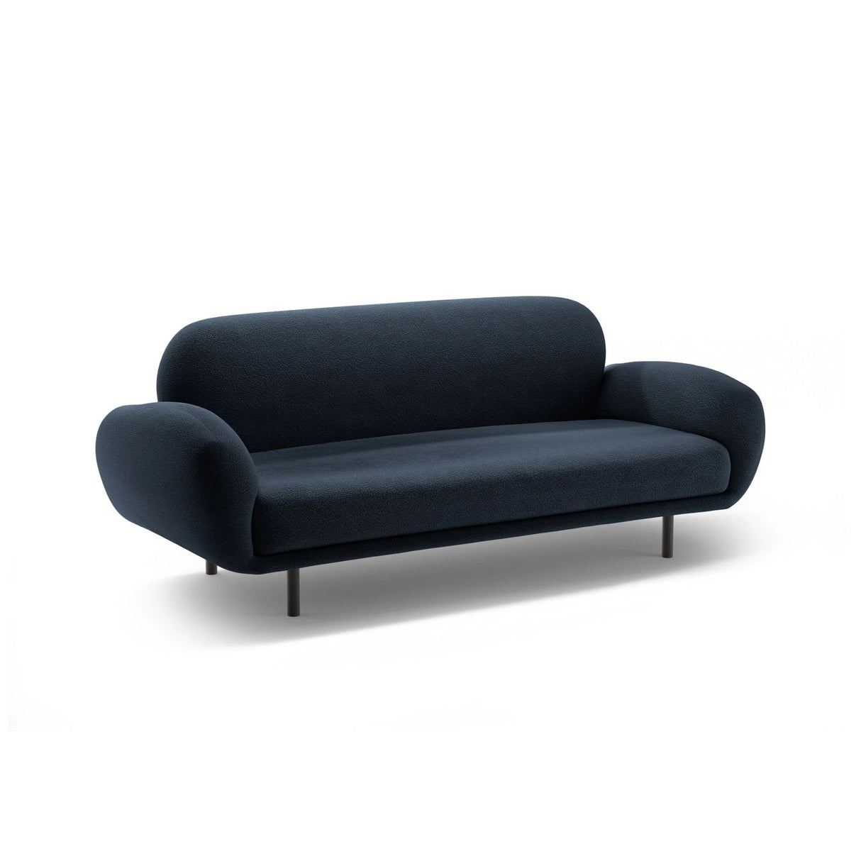 Poppy 2,5-Sitzer Sofa aus Boucle (Baloo 2088) in Dunkelblau, 178x72 cm – Bild 4