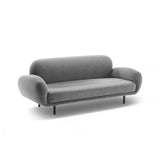 Poppy 2,5-Sitzer Sofa aus Samt (Casino Ash) in Hellgrau, 178x72 cm – Bild 4