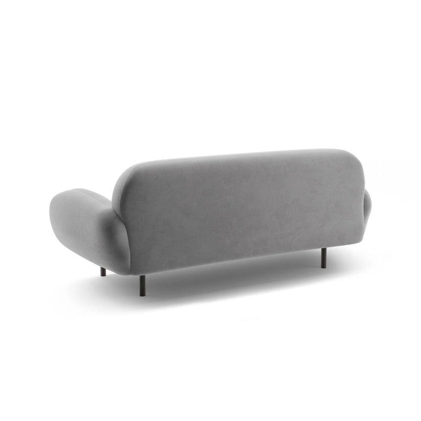 Poppy 2,5-Sitzer Sofa aus Samt (Casino Ash) in Hellgrau, 178x72 cm – Bild 5
