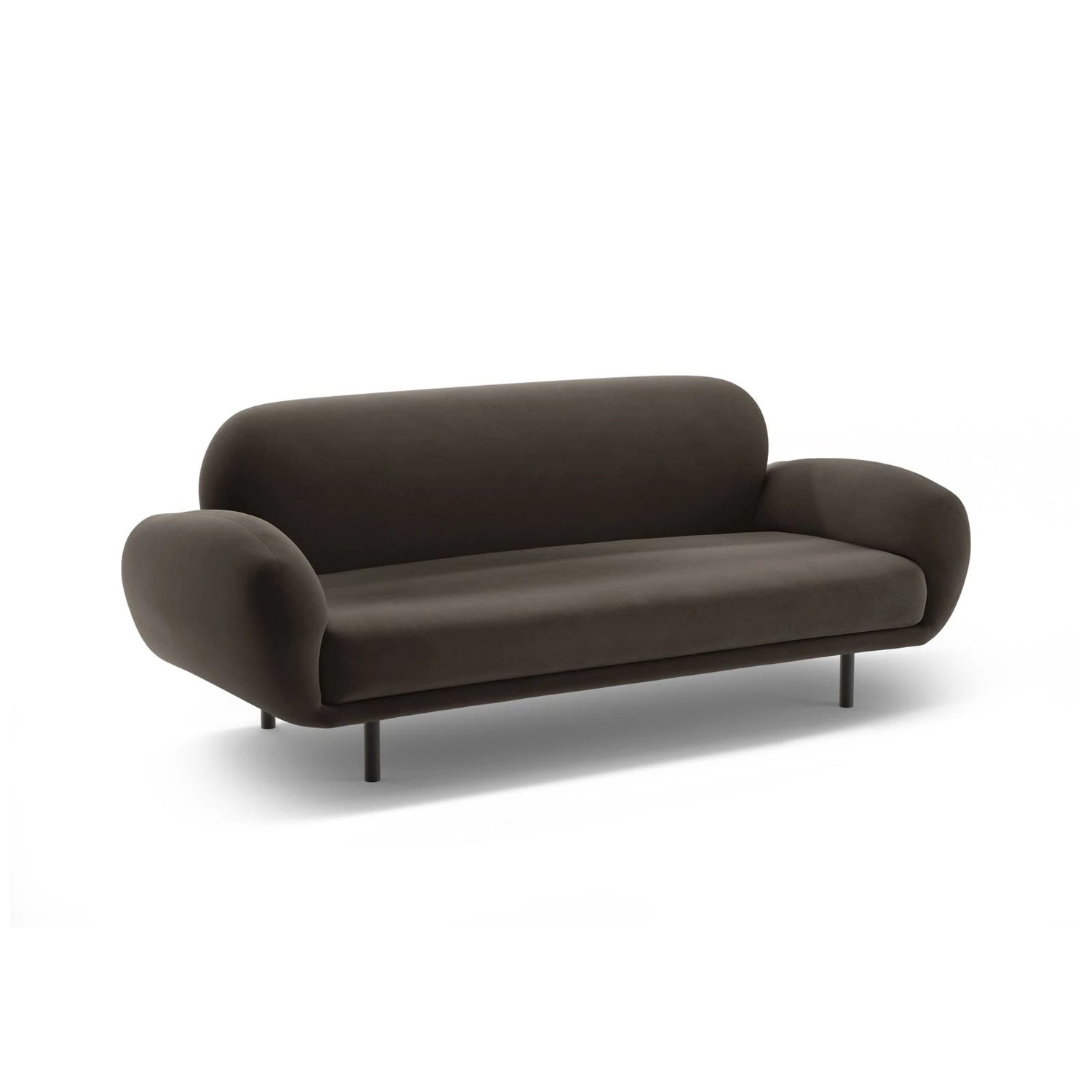 Poppy 2,5-Sitzer Sofa aus Samt (Casino Ebony) in Ebenholz, 178x72 cm – Bild 4