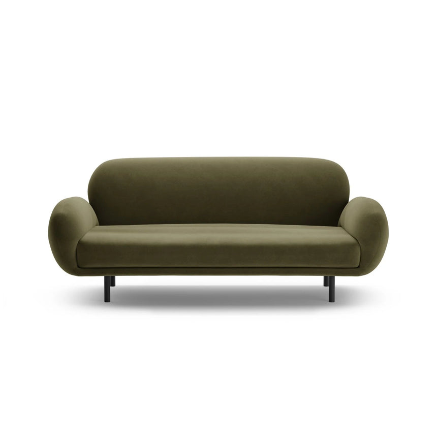 Poppy 2,5-Sitzer Sofa aus Samt (Casino Forest) in Hellgrün, 178x72 cm – Bild 3