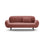 Poppy 2,5-Sitzer Sofa aus Samt (Casino Salmon) in Flamingo, 178x72 cm – Bild 1