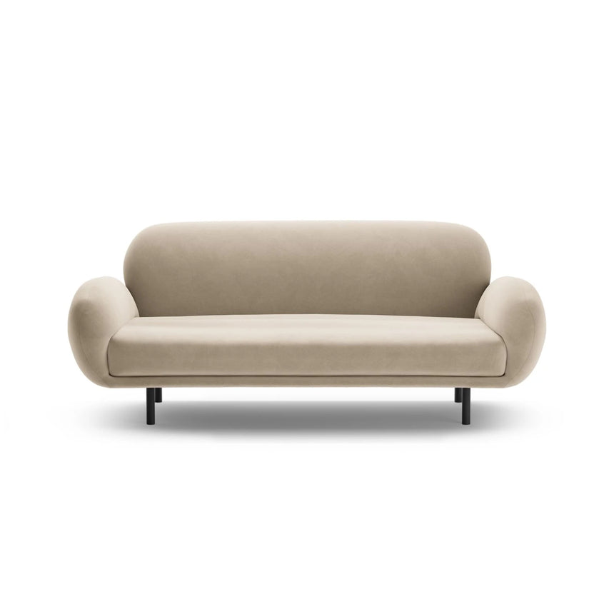 Poppy 2,5-Sitzer Sofa aus Samt (Casino Sand) in Ecru, 178x72 cm – Bild 3