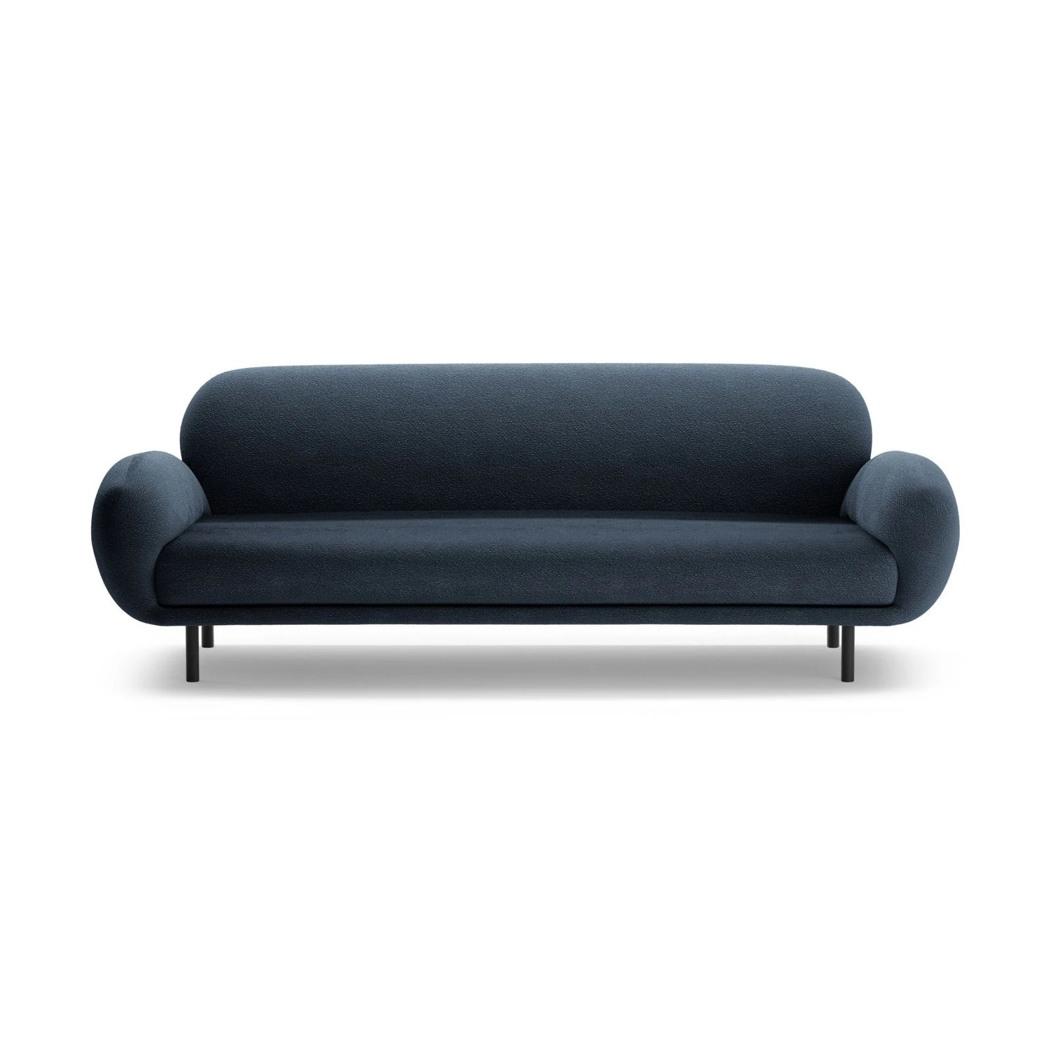Poppy 3-Sitzer Sofa aus Boucle (Baloo 2088) in Dunkelblau, 208x72 cm – Bild 3