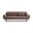 Poppy 3-Sitzer Sofa aus Chenille (SILENCIO 27) in Braun, 208x72 cm – Bild 1