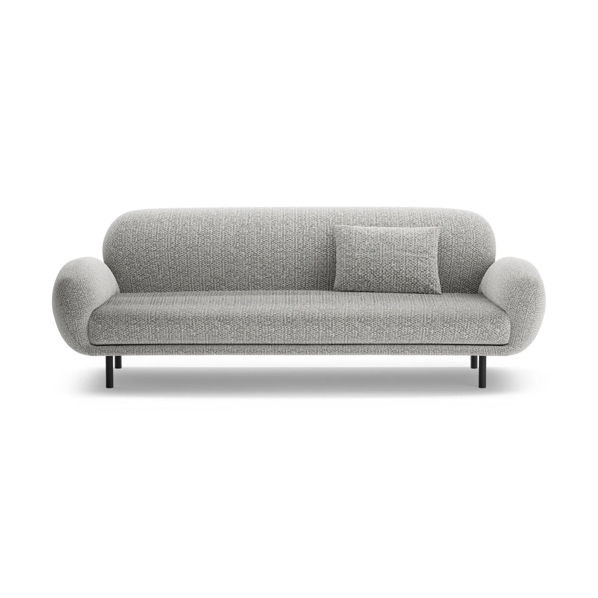 Poppy 3-Sitzer Sofa aus Chenille (SILENCIO 86) in Grau, 208x72 cm – Bild 1