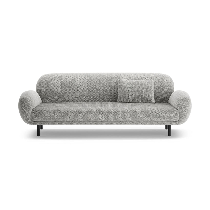 Poppy 3-Sitzer Sofa aus Chenille (SILENCIO 86) in Grau, 208x72 cm – Bild 1