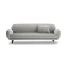 Poppy 3-Sitzer Sofa aus Chenille (SILENCIO 86) in Grau, 208x72 cm – Bild 1