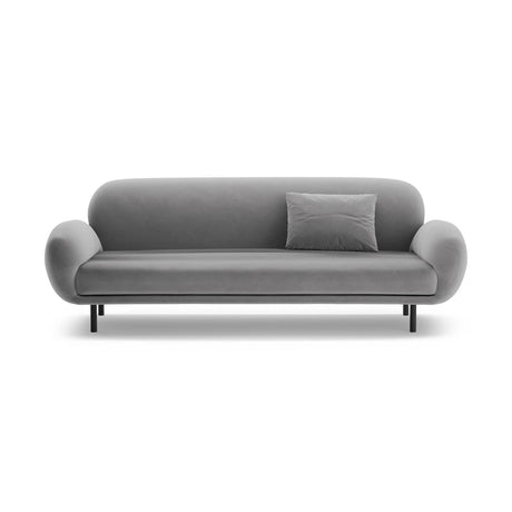 Poppy 3-Sitzer Sofa aus Samt (Casino Ash) in Hellgrau, 208x72 cm – Bild 1