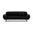 Poppy 3-Sitzer Sofa aus Samt (Casino Black) in Schwarz, 208x72 cm – Bild 1