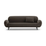 Poppy 3-Sitzer Sofa aus Samt (Casino Ebony) in Ebenholz, 208x72 cm – Bild 1