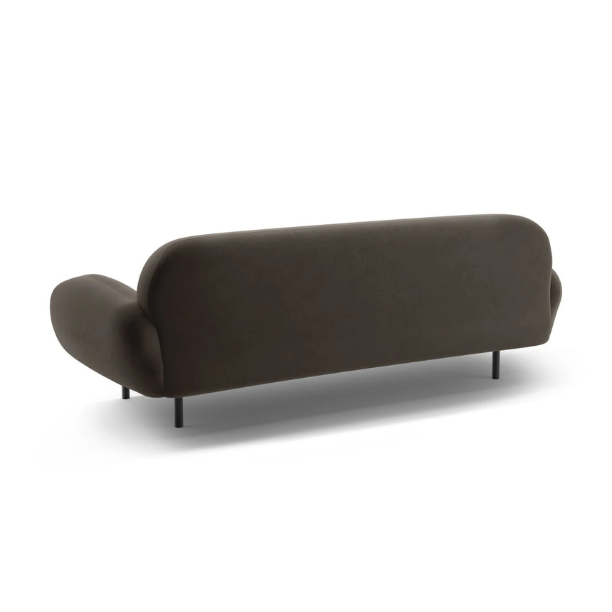 Poppy 3-Sitzer Sofa aus Samt (Casino Ebony) in Ebenholz, 208x72 cm – Bild 5
