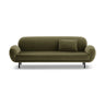 Poppy 3-Sitzer Sofa aus Samt (Casino Forest) in Hellgrün, 208x72 cm – Bild 1