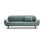 Poppy 3-Sitzer Sofa aus Samt (Casino Safira) in Hellblau, 208x72 cm – Bild 1