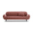 Poppy 3-Sitzer Sofa aus Samt (Casino Salmon) in Flamingo, 208x72 cm – Bild 1