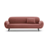 Poppy 3-Sitzer Sofa aus Samt (Casino Salmon) in Flamingo, 208x72 cm – Bild 1