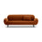 Poppy 3-Sitzer Sofa aus Samt (Casino Terracota) in Terrakotta, 208x72 cm – Bild 1