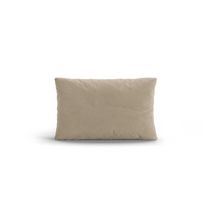 Poppy Kissen aus Samt (Casino Sand) in Ecru, 50x30 cm – Bild 1