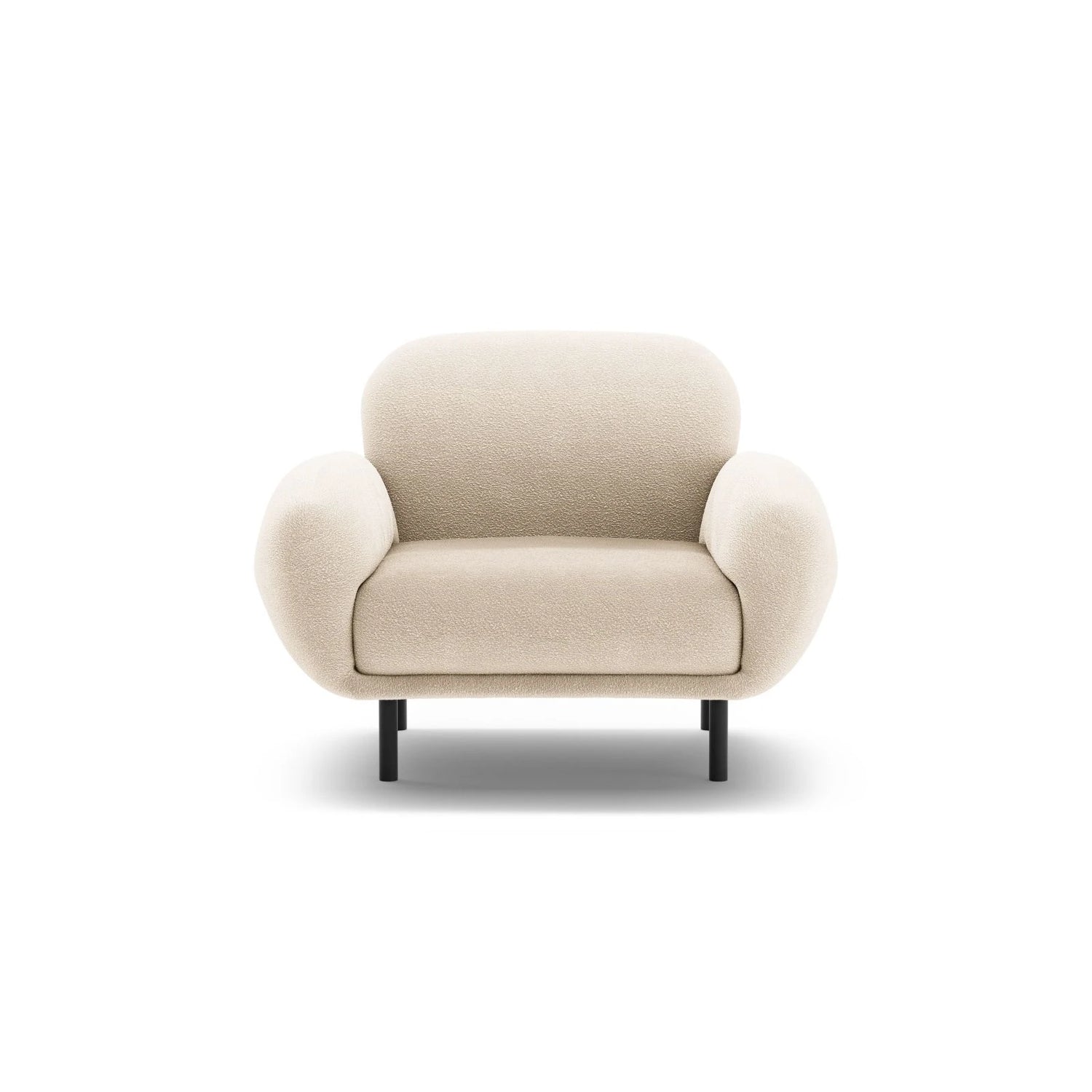 Poppy Sessel aus Boucle (Baloo 2074) in Beige, 90x72 cm – Bild 1