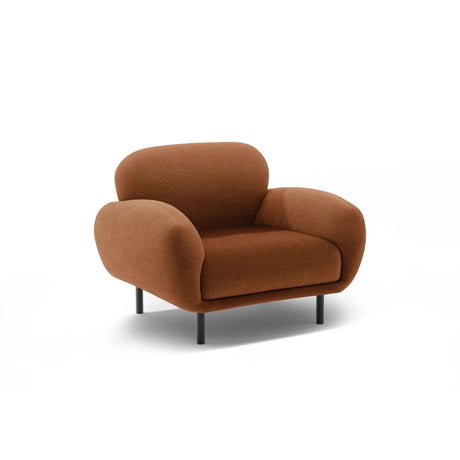 Poppy Sessel aus Boucle (Baloo 2078) in Terrakotta, 90x72 cm – Bild 3