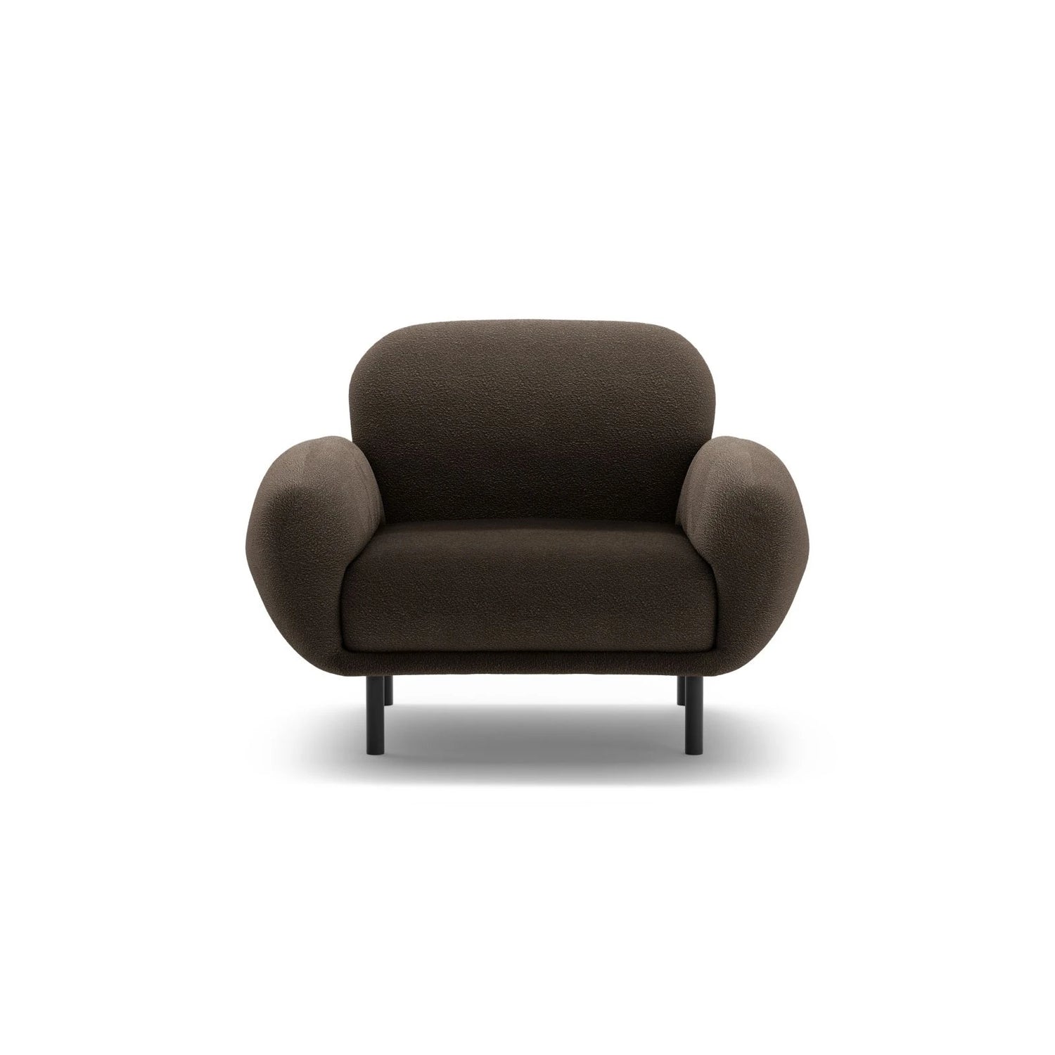 Poppy Sessel aus Boucle (Baloo 2081) in Braun, 90x72 cm – Bild 1