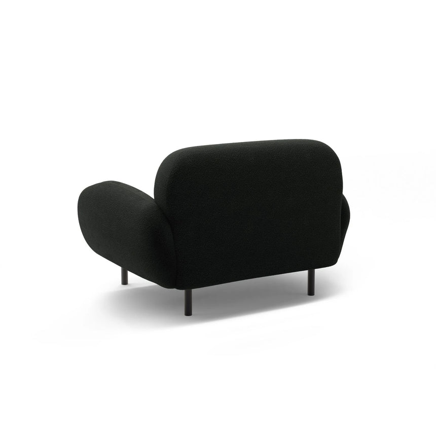 Poppy Sessel aus Boucle (Baloo 2082) in Schwarz, 90x72 cm – Bild 4