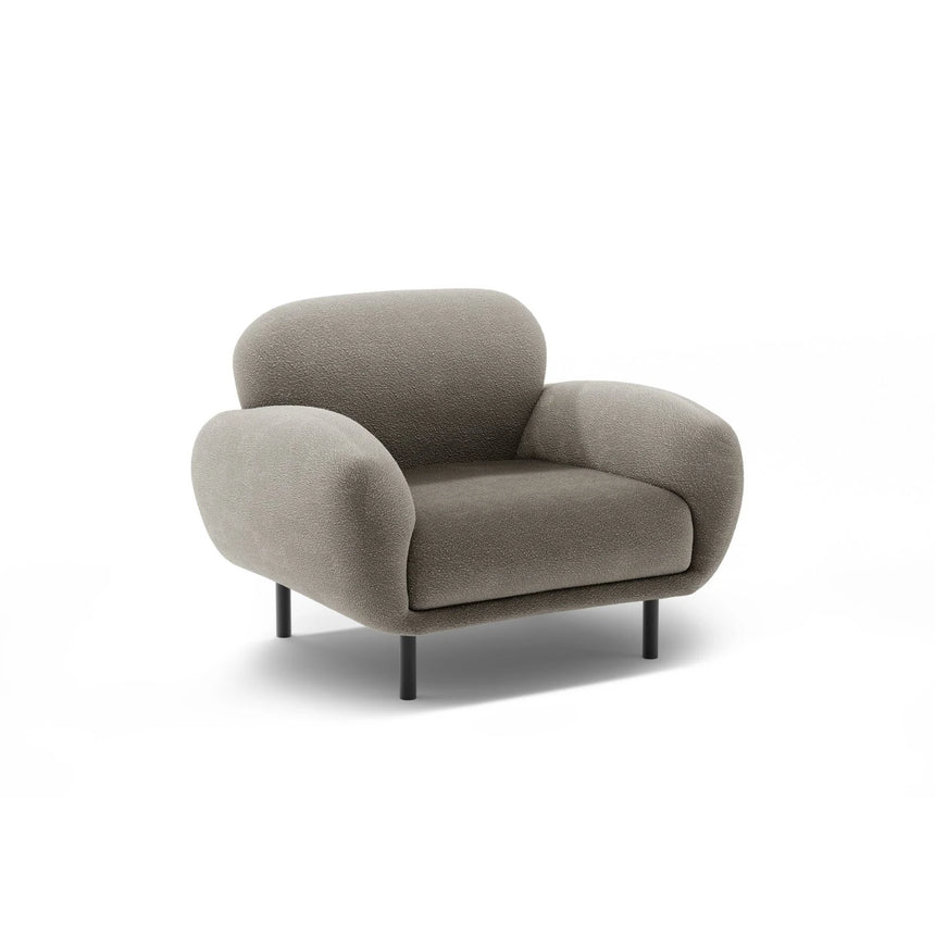 Poppy Sessel aus Boucle (Baloo 2084) in Grau, 90x72 cm – Bild 3