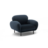 Poppy Sessel aus Boucle (Baloo 2088) in Dunkelblau, 90x72 cm – Bild 3