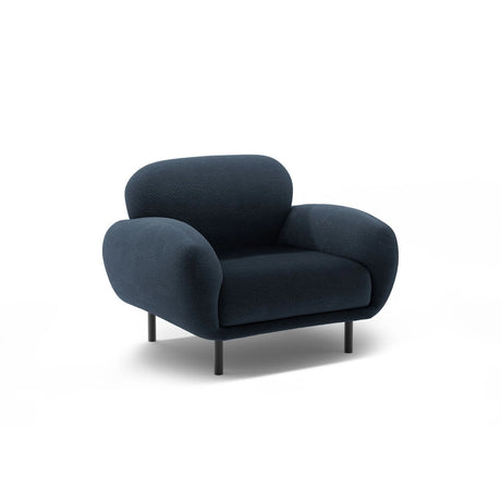 Poppy Sessel aus Boucle (Baloo 2088) in Dunkelblau, 90x72 cm – Bild 3