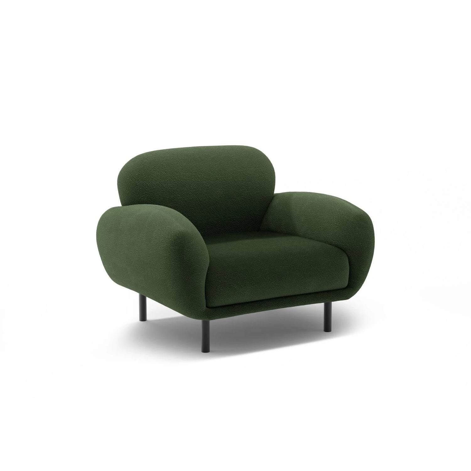 Poppy Sessel aus Boucle (Baloo 2089) in Grün, 90x72 cm – Bild 3