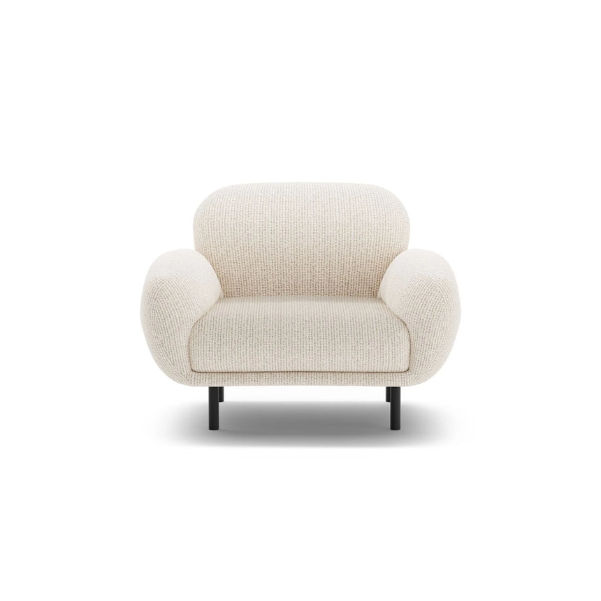 Poppy Sessel aus Chenille (SILENCIO 06) in Leichtes Beige, 90x72 cm – Bild 1