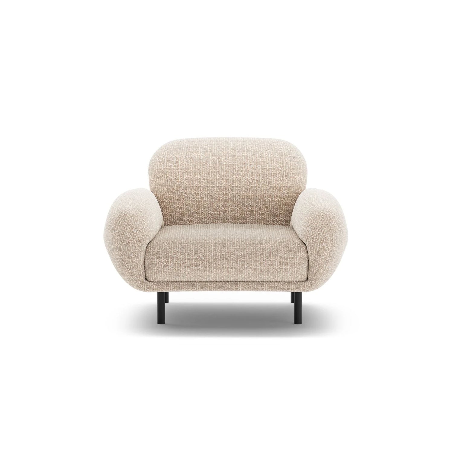 Poppy Sessel aus Chenille (SILENCIO 10) in Sand, 90x72 cm – Bild 1