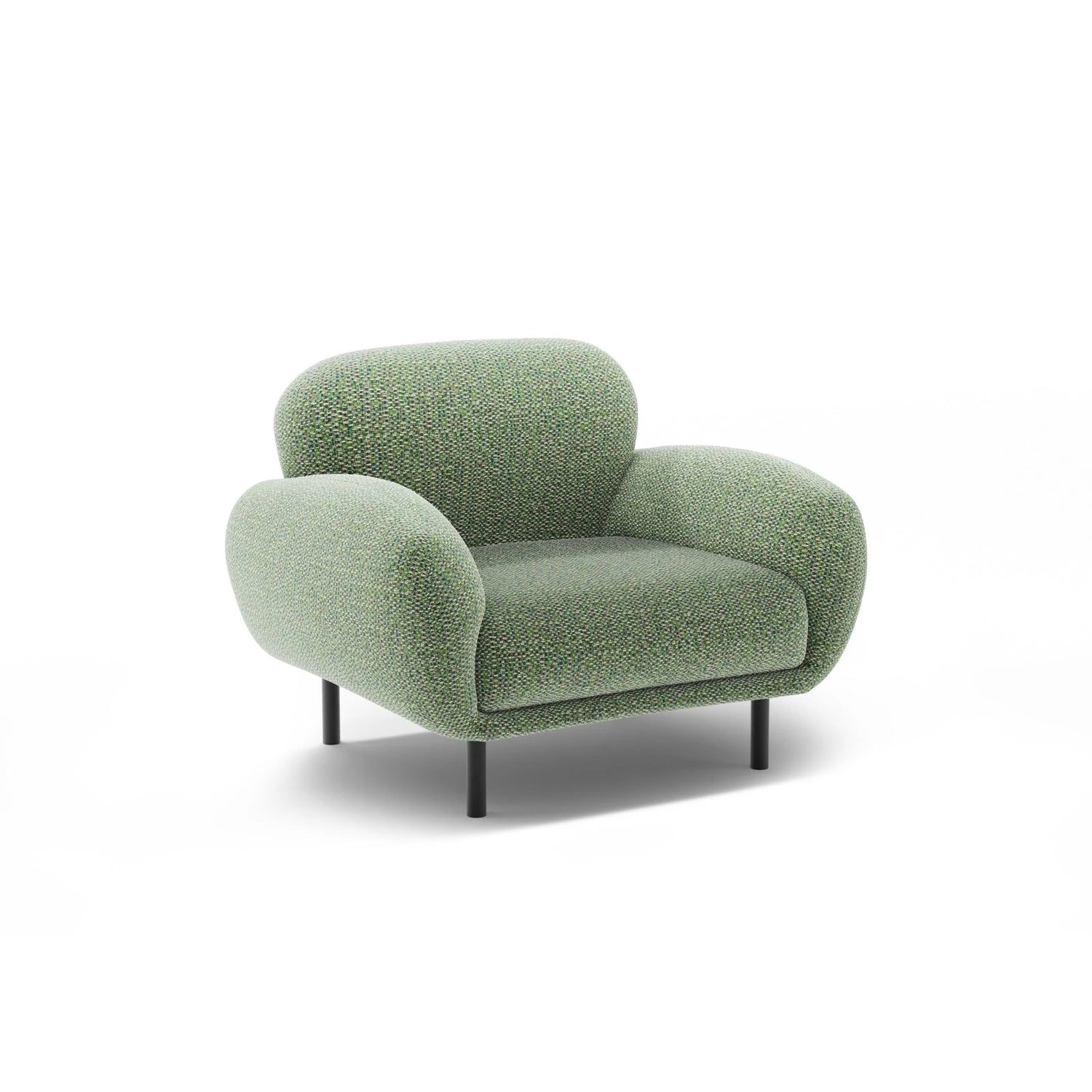 Poppy Sessel aus Chenille (SILENCIO 34) in Grün, 90x72 cm – Bild 3