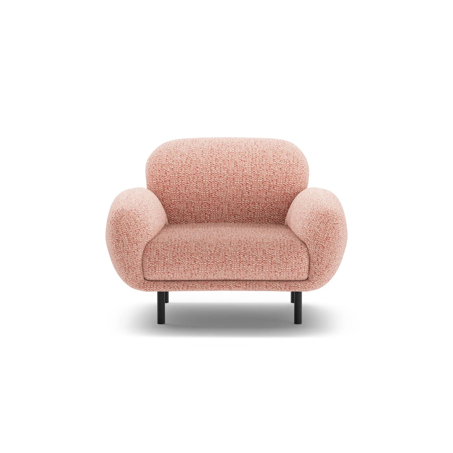 Poppy Sessel aus Chenille (SILENCIO 60) in Rosa, 90x72 cm – Bild 1