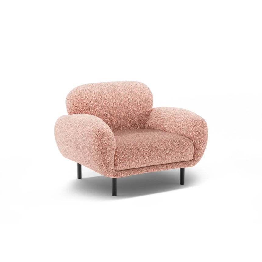Poppy Sessel aus Chenille (SILENCIO 60) in Rosa, 90x72 cm – Bild 3