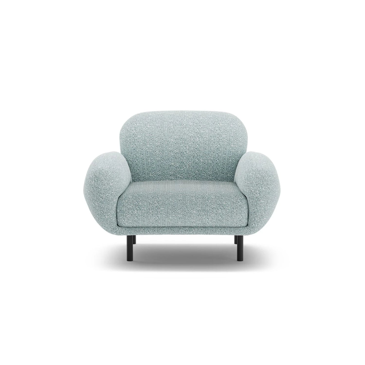 Poppy Sessel aus Chenille (SILENCIO 72) in Gedämpftes Blau, 90x72 cm – Bild 1