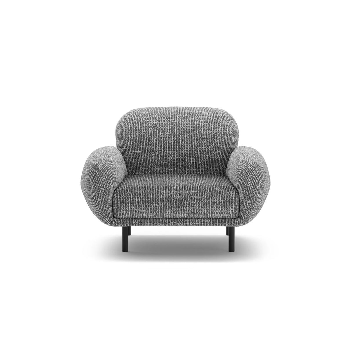 Poppy Sessel aus Chenille (SILENCIO 97) in Dunkelgrau, 90x72 cm – Bild 1