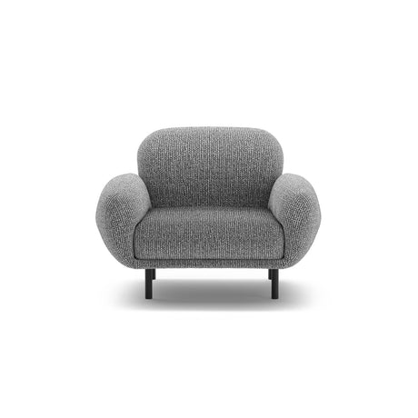 Poppy Sessel aus Chenille (SILENCIO 97) in Dunkelgrau, 90x72 cm – Bild 1