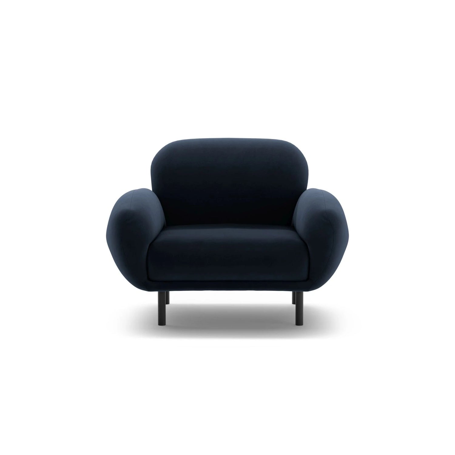 Poppy Sessel aus Samt (Casino Deep Blue) in Königsblau, 90x72 cm – Bild 1