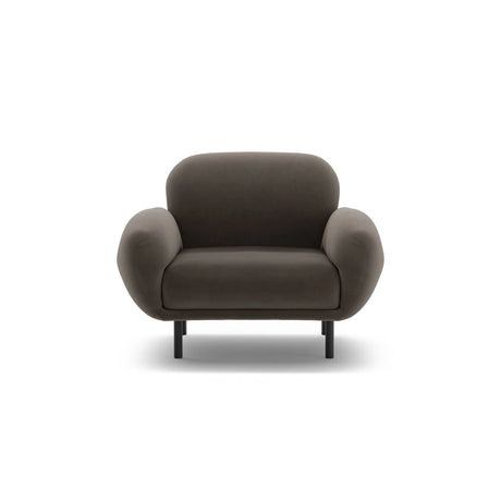 Poppy Sessel aus Samt (Casino Ebony) in Ebenholz, 90x72 cm – Bild 1