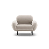 Poppy Sessel aus Samt (Casino Pearl) in Leichtes Beige, 90x72 cm – Bild 1