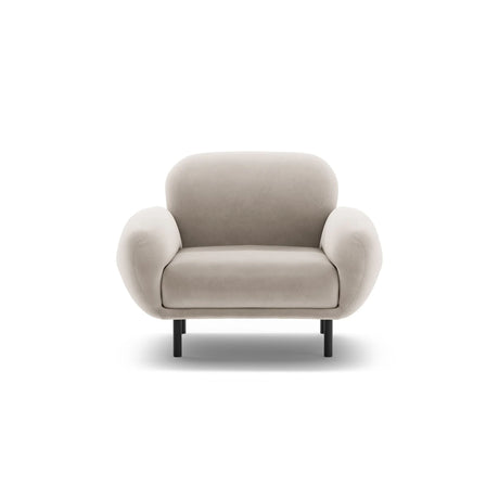 Poppy Sessel aus Samt (Casino Pearl) in Leichtes Beige, 90x72 cm – Bild 1