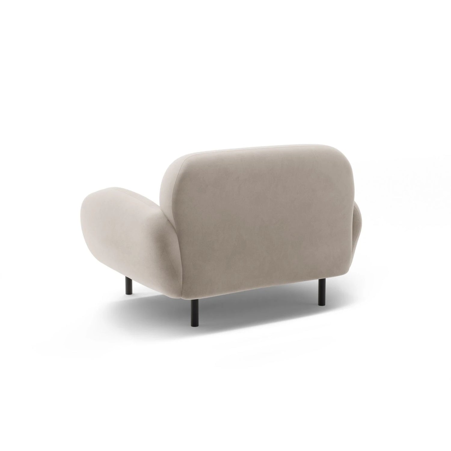 Poppy Sessel aus Samt (Casino Pearl) in Leichtes Beige, 90x72 cm – Bild 4