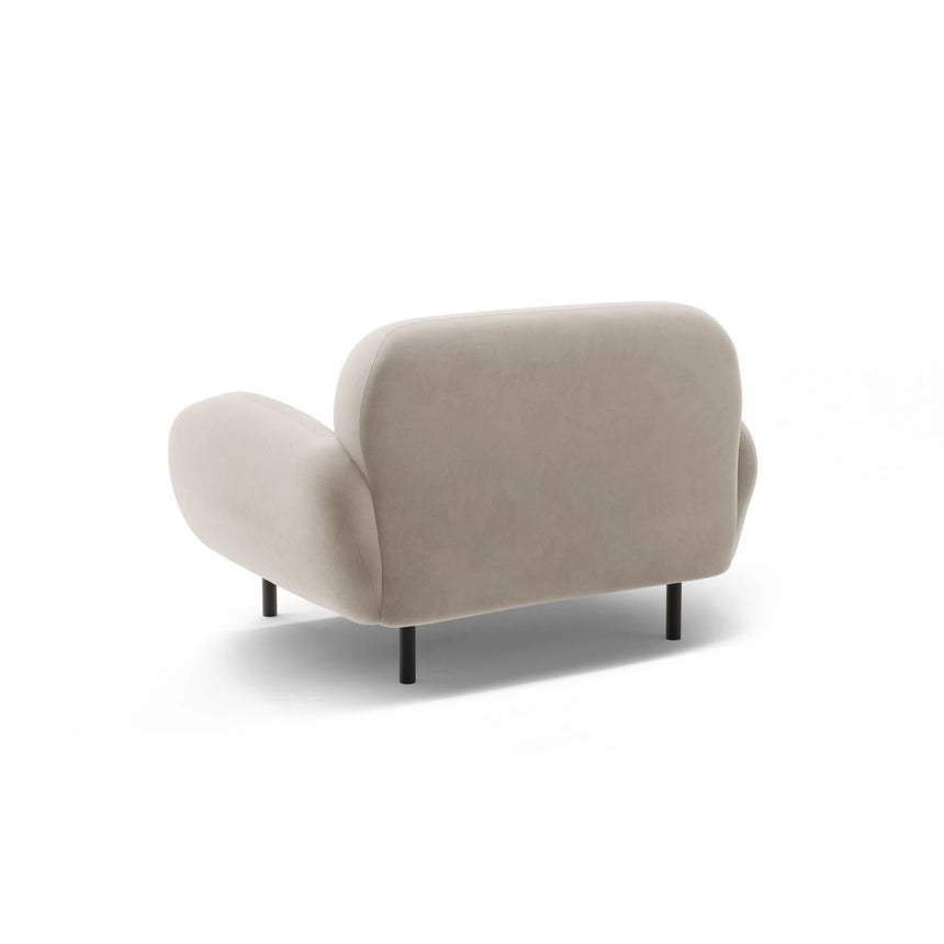 Poppy Sessel aus Samt (Casino Pearl) in Leichtes Beige, 90x72 cm – Bild 4