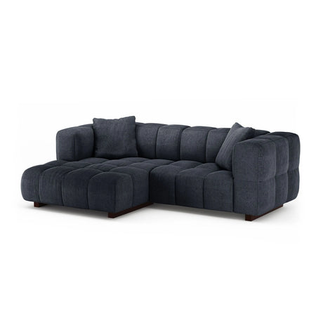Puma 3-Sitzer Ecksofa Links mit Schlaffunktion, aus Strukturierter Stoff (Sorella 77) in Dunkelblau, 260x164 cm – Bild 2