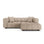 Puma 3-Sitzer Ecksofa Rechts mit Schlaffunktion, aus Samt oder Strukturstoff, 260x164 cm – Bild 1