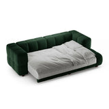 Puma 3-Sitzer Ecksofa Rechts mit Schlaffunktion, aus Samt (Salvador 7) in Flaschengrün, 260x164 cm – Bild 4