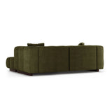Puma 3-Sitzer Ecksofa Rechts mit Schlaffunktion, aus Strukturierter Stoff (Sorella 35) in Grüne Melange, 260x164 cm – Bild 5